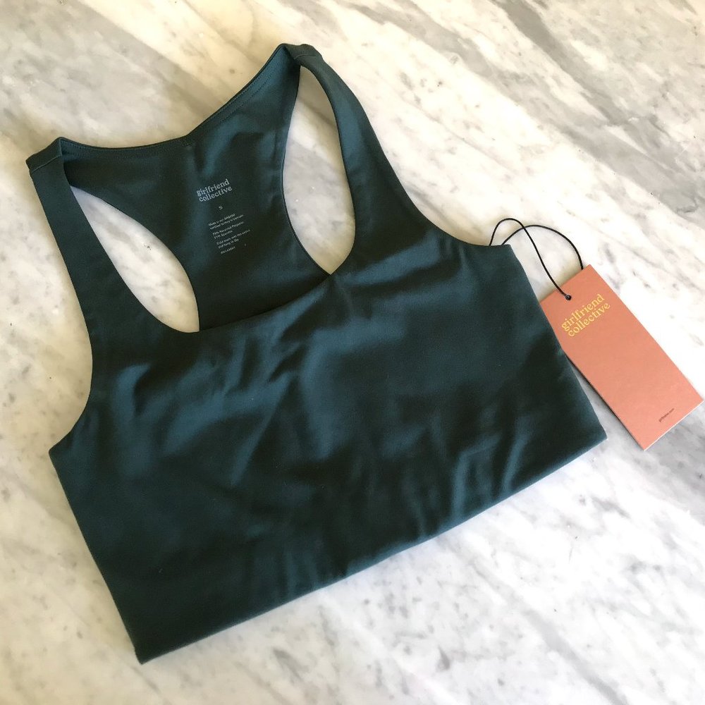 Girlfriend Collective Paloma Bra in Moss